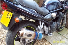 Suzuki GSF 1200 Bandit A16 Road Legal Coloured Titanium Exhaust with Traditional Spout