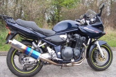 Suzuki GSF 1200 Bandit A16 Road Legal Coloured Titanium Exhaust with Traditional Spout