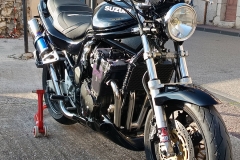 Suzuki GSF 1200 BanditA16 Twin High Level ExhaustsA16 Coloured Titanium Exhausts with Traditional Spouts