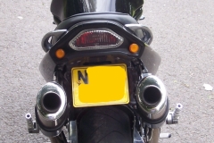 Suzuki GSF 1200 BanditA16 Twin High Level ExhaustsA16 Road Legal Coloured Titanium Exhausts with Traditional Spouts(these are our old style traditional spouts)