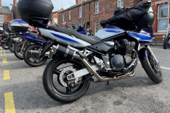 Suzuki GSF 1200 Bandit<p>A16 Twin High Level Exhausts</p><p>A16 Stubby Black Stainless Exhausts with Slashcut Outlets</p><br />