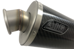 A16-Exhaust-Stubby-Carbon-with-Titanium-Type-Spout-Outlet-End-Close-Up