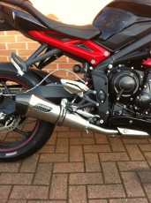 Triumph 675 Street Triple 2013-2016<p>A16 Stainless Cone Road Legal Exhaust with Carbon Cap Outlet</p>