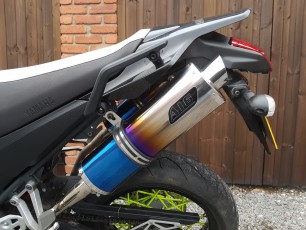 Yamaha XT660<p>A16 Coloured Titanium Road Legal Exhausts with Polished Slashcut Outlets</p>