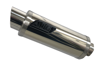 A16 Moto GP Stainless Exhaust with Polished Slashcut Outlet