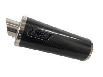 A16 Road Legal Carbon Exhaust with Polished Slashcut Outlet