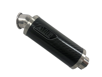 A16 Moto GP Carbon Exhaust with Polished Traditional Spout