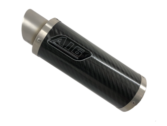 A16 Moto GP Carbon Exhaust with Titanium Type Slashcut Outlet