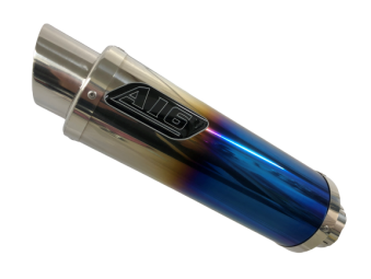 A16 Moto GP Coloured Titanium Exhaust with Polished Slashcut Outlet