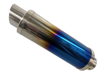 A16 Moto GP Coloured Titanium Exhaust with Polished Slashcut Outlet