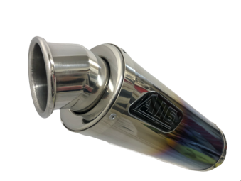 A16 Moto GP Coloured Titanium Exhaust with Polished Traditional Spout