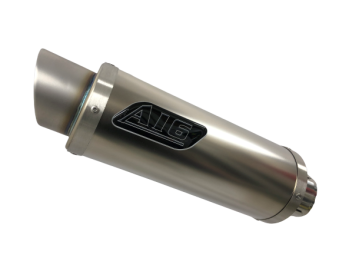 A16 Moto GP Plain Titanium Exhaust with Titanium Type Slashcut Outlet
