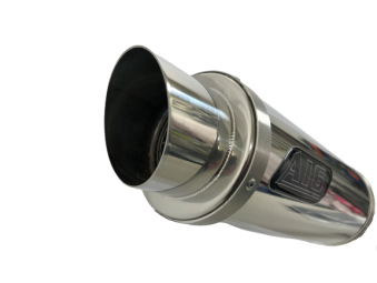 A16 Moto GP Stainless Exhaust with Polished Slashcut Outlet