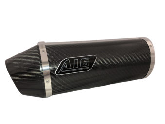 A16 Road Legal Carbon Exhaust with Carbon Cap Outlet