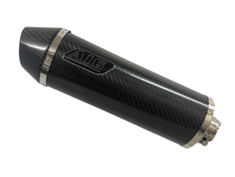 A16 Road Legal Carbon Exhaust with Carbon Cap Outlet