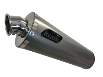 A16 Road Legal Plain Titanium Exhaust with Polished Traditional Spout