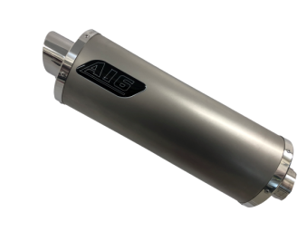 A16 Road Legal Plain Titanium Exhaust with Polished Slashcut Outlet