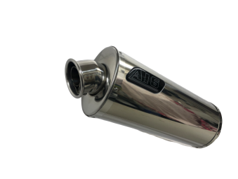 A16 Road Legal Stainless Exhaust with Polished Traditional Spout