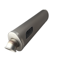 A16 Road Legal Plain Titanium Exhaust with Titanium Type Traditional Spout