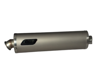 A16 Road Legal Plain Titanium Exhaust with Titanium Type Traditional Spout
