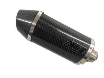 A16 Stubby Carbon Exhaust with Carbon Cap Outlet