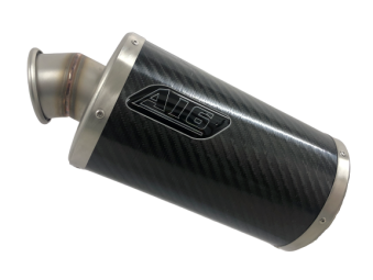 A16 Stubby Carbon Exhaust with Titanium Type Traditional Spout