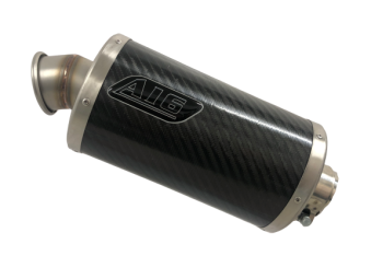 A16 Stubby Carbon Exhaust with Titanium Type Traditional Spout