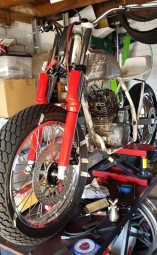 A16 Flat Track Fork Guards - Red