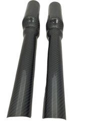 A16 Flat Track Fork Guards - Carbon Fibre