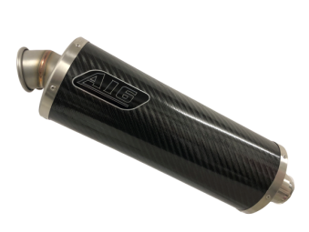 A16 Carbon Oval Race Exhaust with Titanium Type Traditional Spout