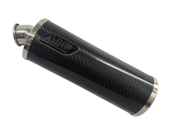 A16 Carbon Oval Race Exhaust with PolishedTraditional Spout