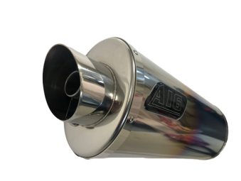 A16 Coloured Titanium Race Exhaust with Polished Slashcut Outlet
