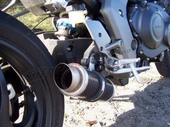 Honda CB1000R 2008-2017<p>A16 Moto GP Carbon Exhaust with Titanium Type Slashcut Outlet</p><br><br>