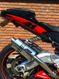 Aprilia RSV 1000 Mille 1998-2004<p>A16 Stubby Stainless Exhaust with Slashcut Outlet</p><br /><br />