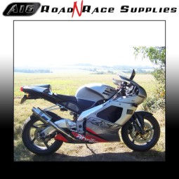 Aprilia RSV 1000 Mille  1998-2004<p>A16 Stubby Stainless Exhaust with Slashcut Outlet</p><br /><br />