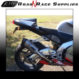 Aprilia RSV 1000 Mille  1998-2004<p>A16 Stubby Plain Titanium Exhaust with Carbon Outlet</p><br /><br />