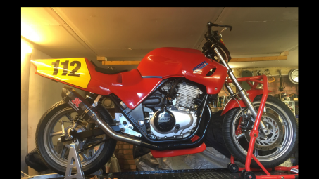 Honda CB500 Race Bike, A16 Race Bodywork in Red