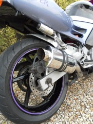 Honda CBR600 F2 F3 FM-FW Steel Frame 1991-1998<p>A16 Stubby Stainless Exhaust with Slashcut Outlet</p><br/><br/>