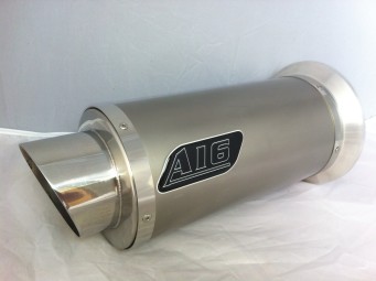 Kawasaki ZX12R 1999-2005<p>A16 Stubby Plain Titanium Exhaust with Polished Slashcut Outlet</p><br />