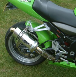 Kawasaki ZX12R 1999-2005<p>A16 Stubby Stainless Exhaust with Polished Traditional Spout</p><br />
