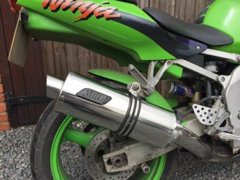 Kawasaki ZX6R  G J 1998-2001<p>A16 Road Legal Stainless Exhaust with Polished Slashcut Outlet</p><br />