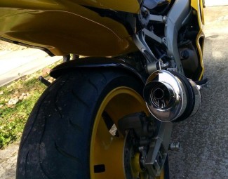 Kawasaki ZX6R G J 1998-2001<p>A16 Stubby Stainless Exhaust with Polished Slashcut Outlet</p><br/>