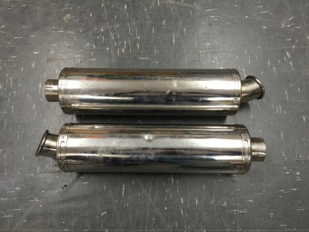 Pair of  Stainless Scorpion Exhausts to be Refurbished by A16 Road n Race Supplies