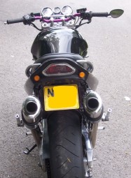 Suzuki GSF 1200 Bandit<p>A16 Twin High Level Exhausts</p><p>A16 Road Legal Coloured Titanium Exhausts with Traditional Spouts</p>(these are our old style traditional spouts)<br />