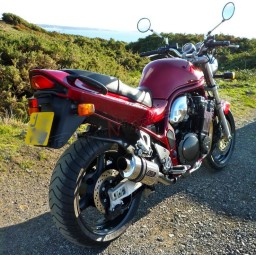 Suzuki GSF 1200 Bandit <p>A16 Stubby Stainless Exhaust with Polished Slashcut Outlet</p><br />