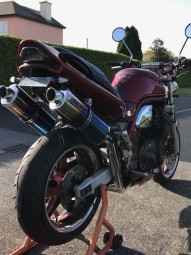 Suzuki GSF 1200 Bandit<p>A16 Twin High Level Exhausts</p><p>Road Legal Coloured Titanium with Traditional Spouts</p><br />