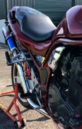 Suzuki GSF 1200 Bandit<p>A16 Twin High Level Exhausts</p><p>A16 Road Legal Coloured Titanium with Traditional Spouts</p><br />