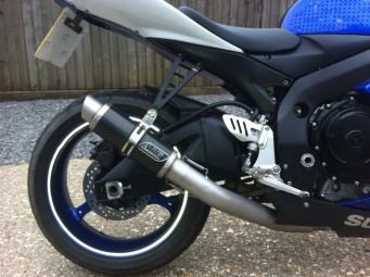 Suzuki GSXR 600 750 2006-2007 K6 K7 <p>A16 Moto GP Carbon Exhaust with Titanium Type Outlet on Big Bore Titanium Type Pipework</p><br>